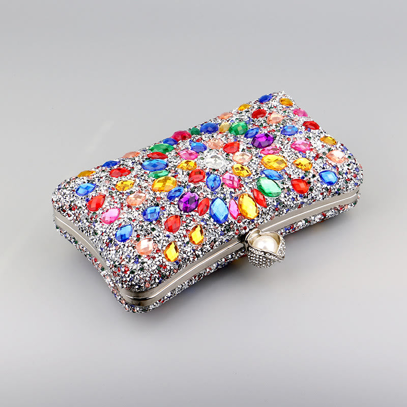 Mit Diamanten besetzte Dinner-Tasche für Party, modische Bankett-Abendtasche