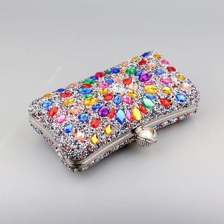Mit Diamanten besetzte Dinner-Tasche für Party, modische Bankett-Abendtasche