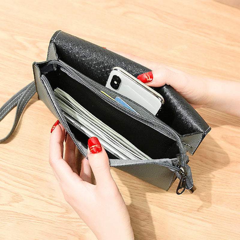 Lychee Muster Umschlag Stil Brieftasche Frauen Klassische Leder Tasche