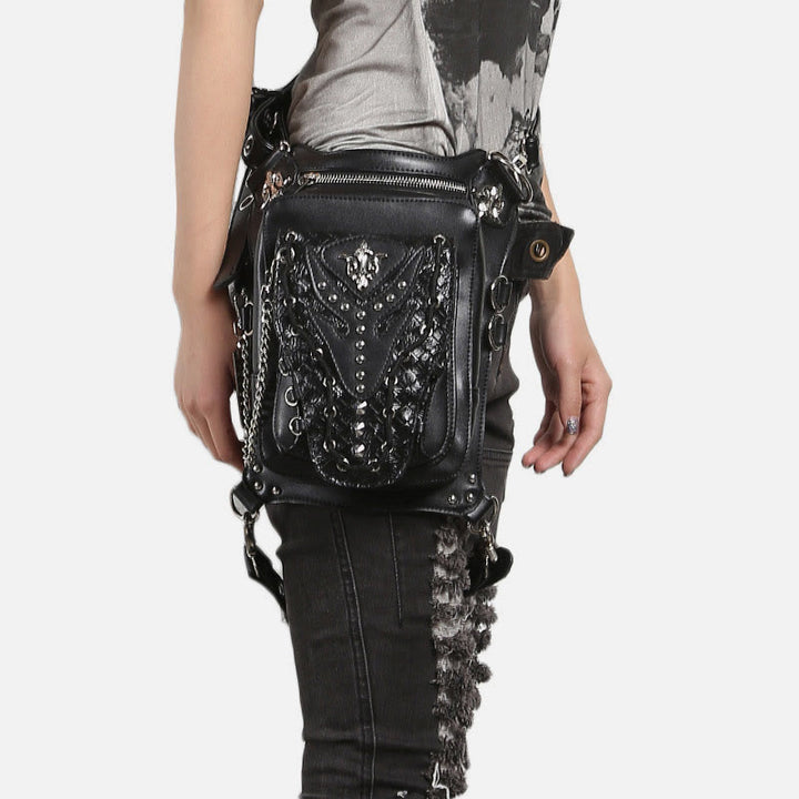 Multifunktionale Hüfttasche für Partys, Steampunk, Gothic, Hüftgürteltasche