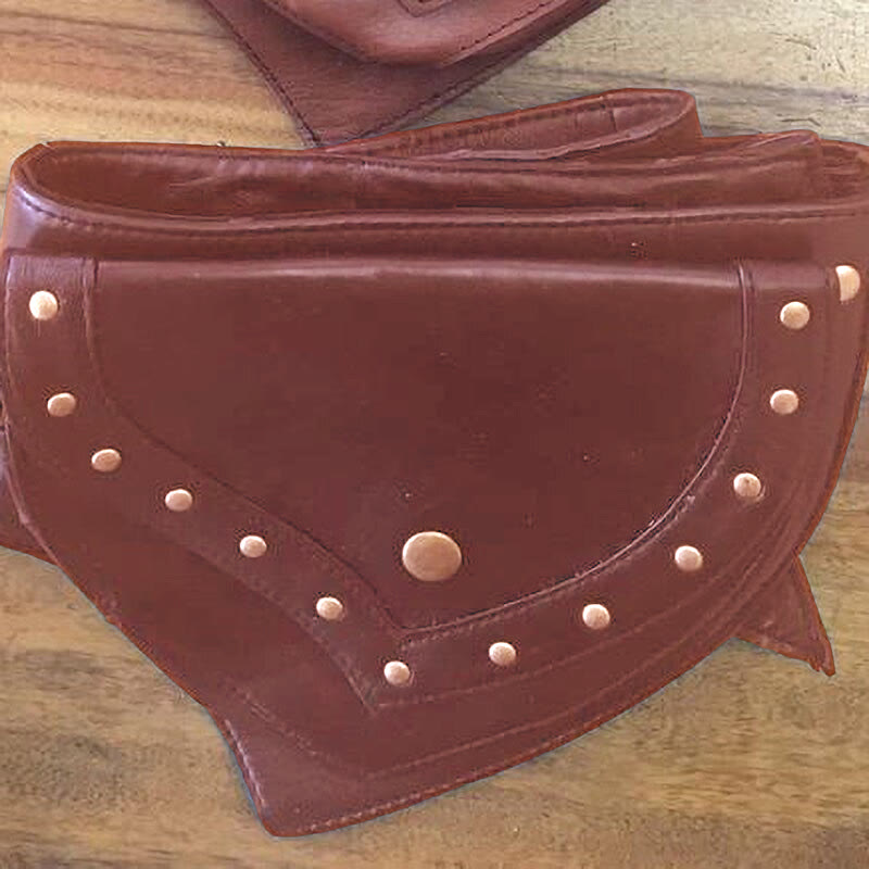 Gürteltasche für Damen, Vintage, Outdoor-Sport, genietete Gürteltasche