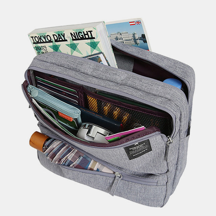 Multifunktionale Messenger-Tasche mit mehreren Fächern, Laptop-Umhängetasche