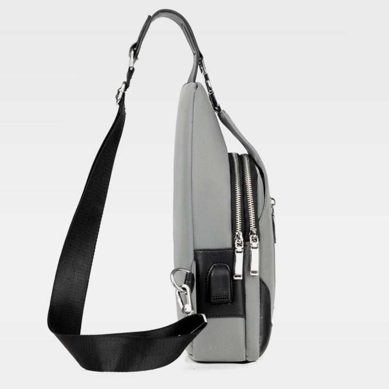 Wasserdichte Schultertasche mit USB-Ladefunktion 