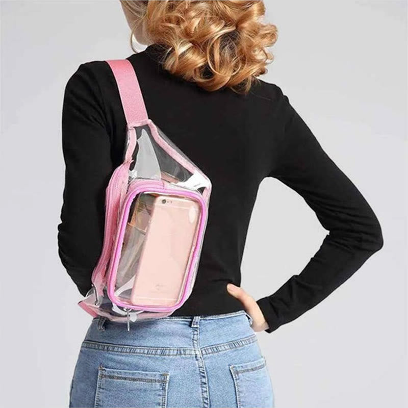 Gürteltasche für Damen, zum Laufen im Freien, Fitness, wasserdichte PVC-Tasche