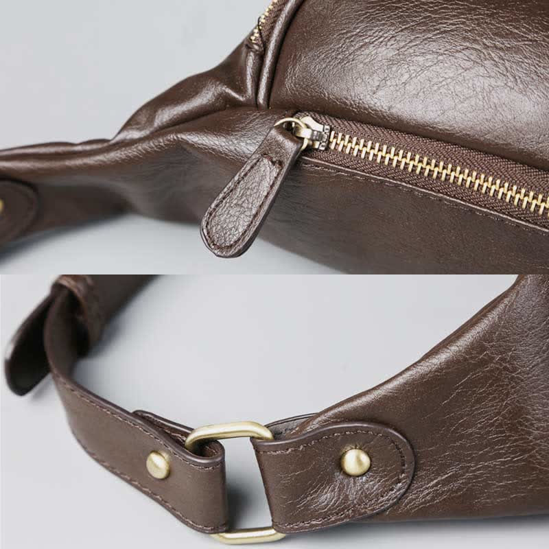 Kleine Schultertasche aus Leder, Umhängetasche, persönliche Tasche, Brust-/Schulterrucksack
