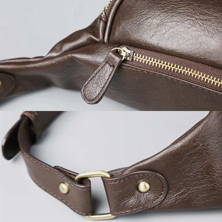 Kleine Schultertasche aus Leder, Umhängetasche, persönliche Tasche, Brust-/Schulterrucksack