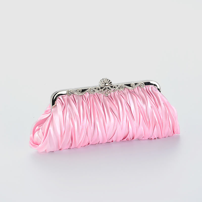 Abendtasche für Frauen Hochzeitsfeier Braut Plissee Kette Tasche