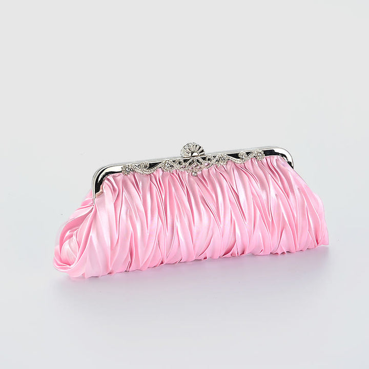 Abendtasche für Frauen Hochzeitsfeier Braut Plissee Kette Tasche