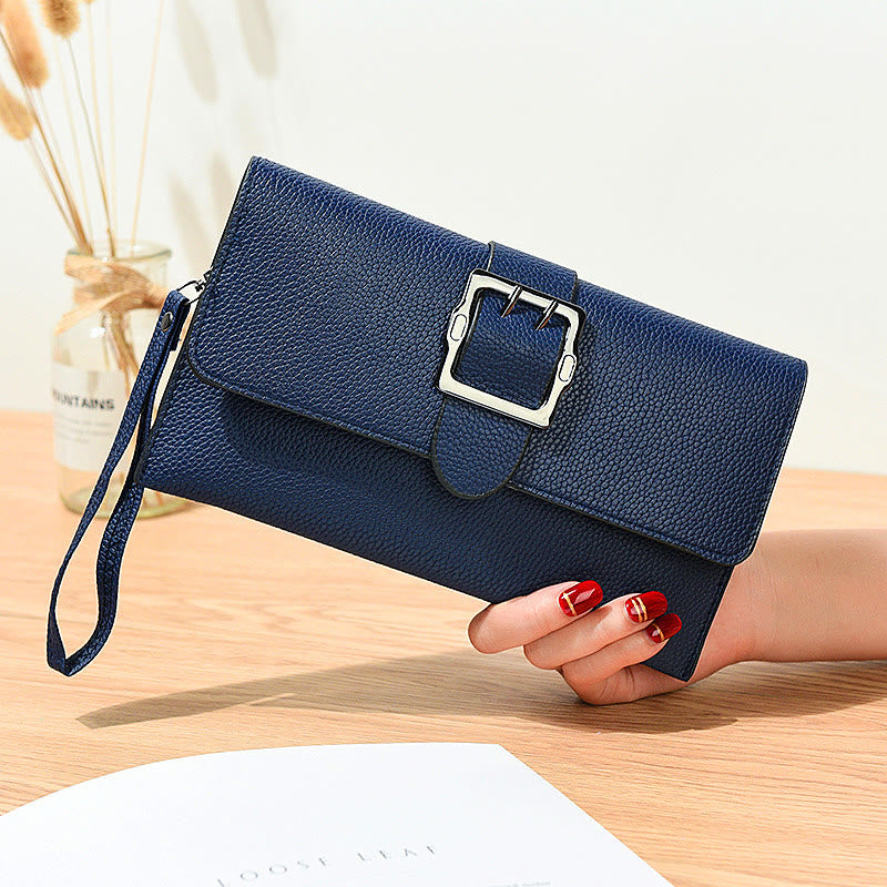 Lychee Muster Umschlag Stil Brieftasche Frauen Klassische Leder Tasche
