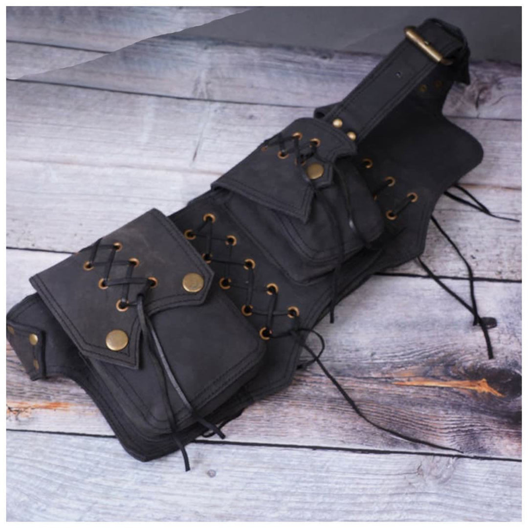 Mittelalterliche Beuteltasche für den Außenbereich, Vintage-Quaste, Wikinger-Gürteltasche