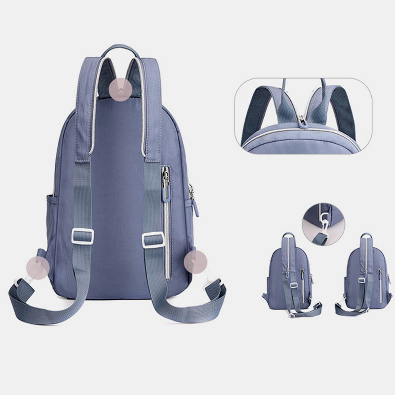3-Wege-Verwendung Funktioneller Sling Bag-Rucksack für Frauen Leichter wasserdichter