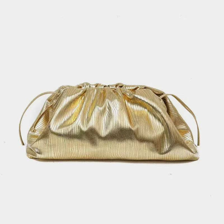 Dumpling Clutch Umhängetasche Cloud Sparkling Metallic Geldbörse für Damen