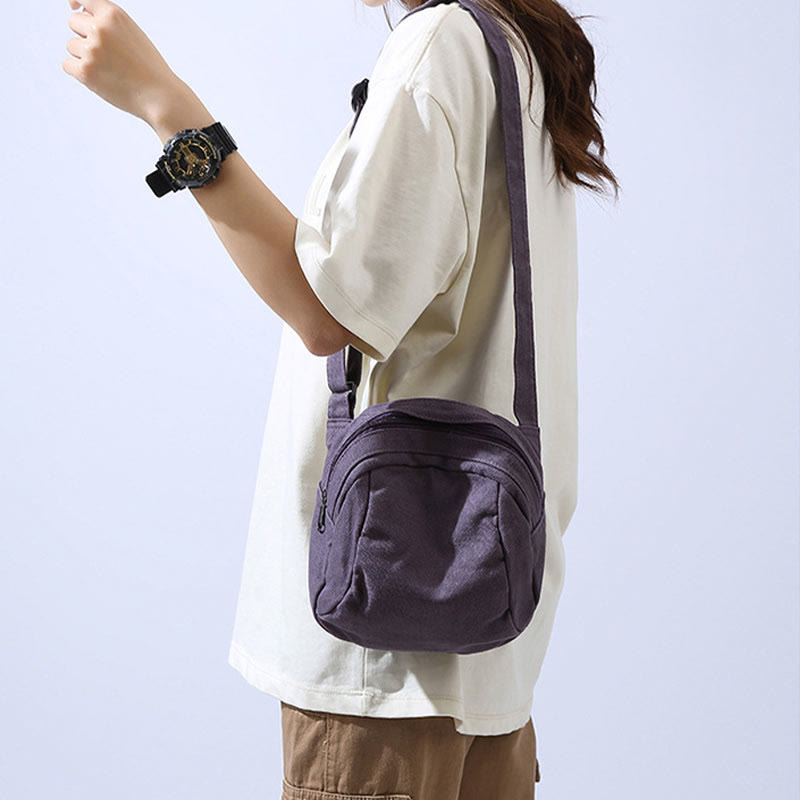 Lässige Umhängetasche für Damen aus Canvas, einfache Reisetasche