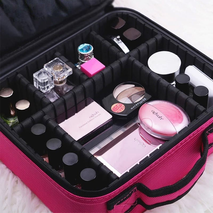 Multifunktionale Kosmetiktasche für Damen, tragbare große Aufbewahrungstasche auf Reisen