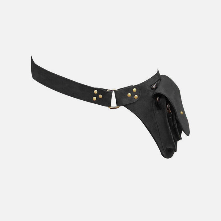 Einfarbige Herren-Hüfttasche, minimalistische Punk-Outdoor-Gürteltasche