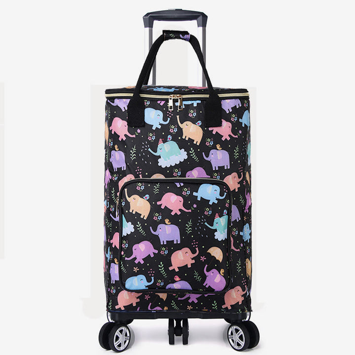 Zusammenklappbarer Einkaufswagen für Frauen, tragbare Alufolie, Konservierung, Rolltasche