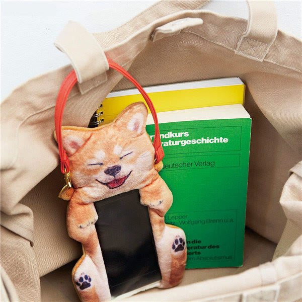 Handytasche für Damen, süßer Shiba Inu, transparenter Touchscreen