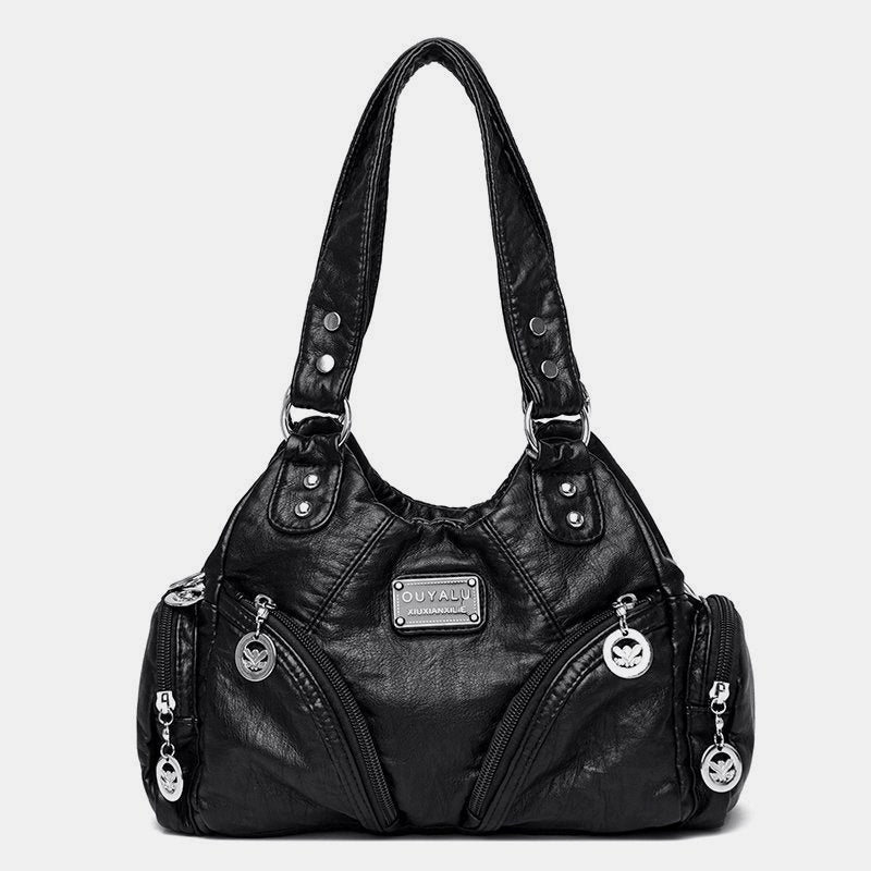 Vintage Echtleder Elegante Multifunktionale Handtasche