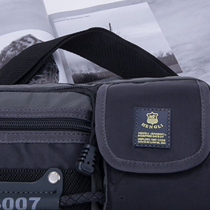 Umhängetasche für Herren, mehrere Taschen, leichte Oxford-Umhängetasche