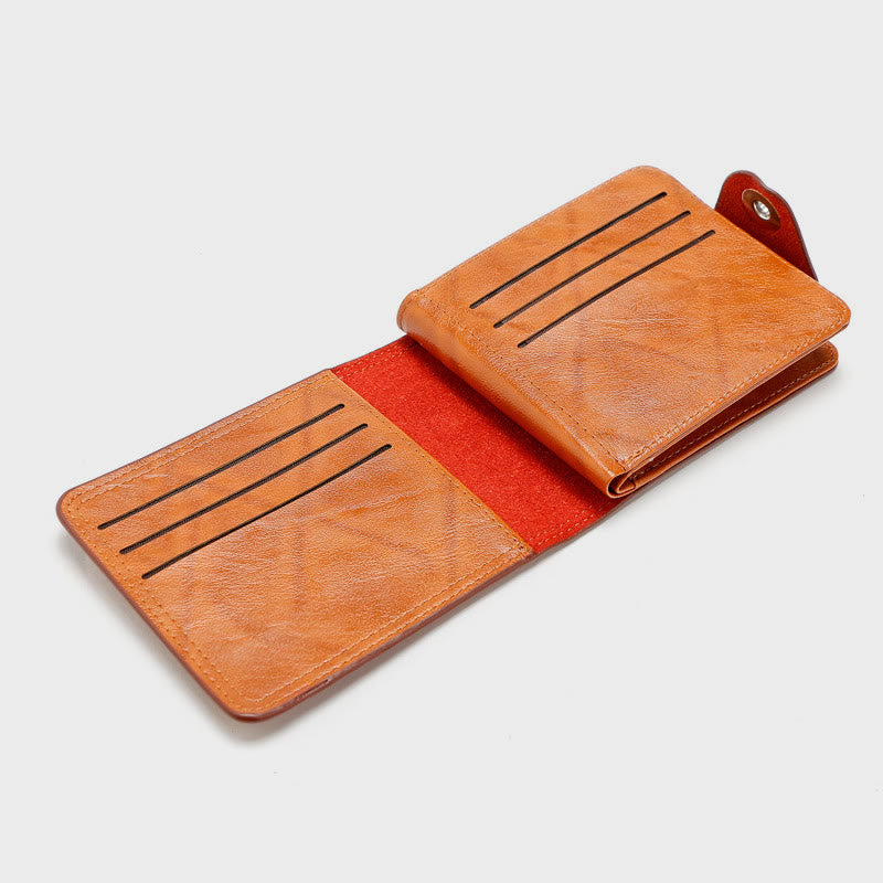 Geldbörse für Herren, Leder, Dollar-Clip, Magnetschnalle, kurze Geldbörse
