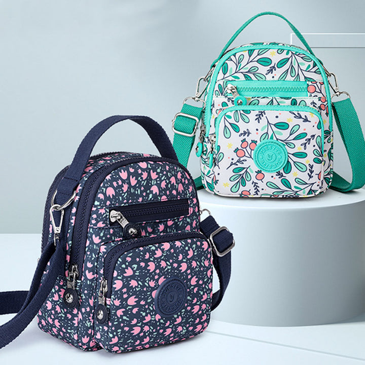 Schultertasche mit Blumenmuster für Damen, Crossbody-Rucksack, Mehrzweck-Umhängetasche