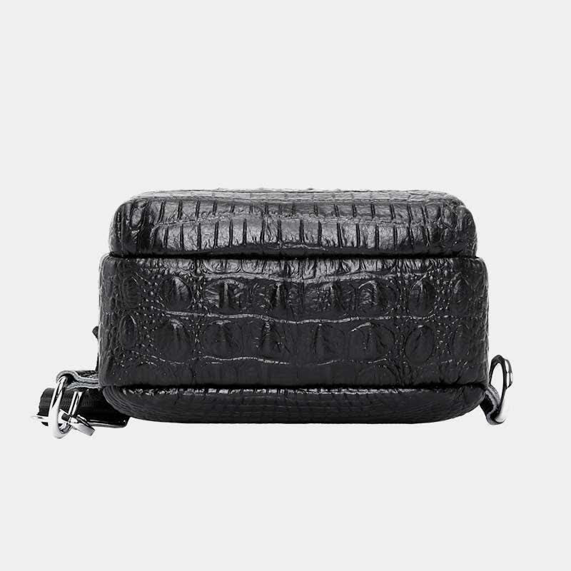 Krokodilmuster, modische Luxus-Schultertasche aus Rindsleder für Männer