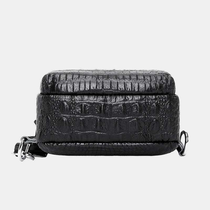 Krokodilmuster, modische Luxus-Schultertasche aus Rindsleder für Männer
