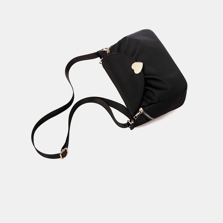 Umhängetasche für Damen mit Herzschnalle, wasserdichte Oxford-Tasche