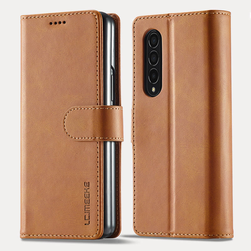 Clamshell-Telefonhülle für Samsung Z Fold Kartenhalter Brieftasche Handy-Schutzhülle