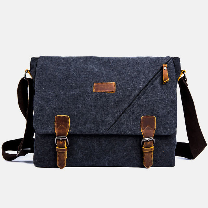 Herren Canvas Messenger Bag Retro Schulter Crossbody Rucksack Geldbörse