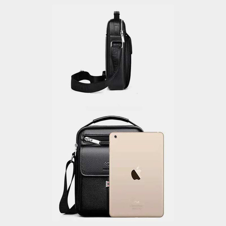 Messenger Bag für Herren, leicht, wasserdicht, Reise-Umhängetasche mit Nieten