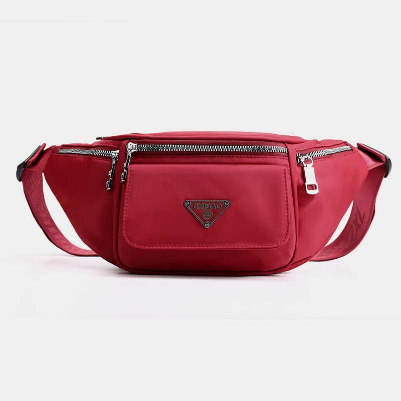Nylon-Hüfttasche mit mehreren Taschen, leichte Brusttasche mit mehreren Tragemöglichkeiten, Hüfttasche