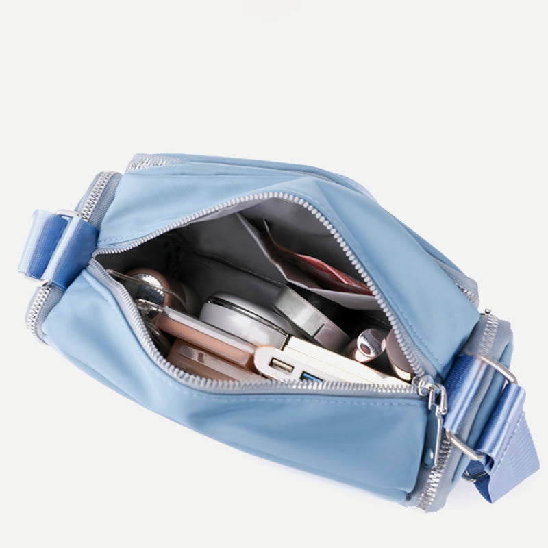 Umhängetasche für Damen, breiter Riemen, leichte Schultertasche aus Nylon