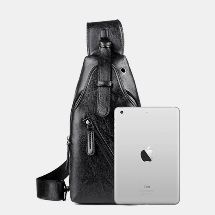 Wasserdichte Schultertasche mit Diebstahlschutz und USB-Aufladung