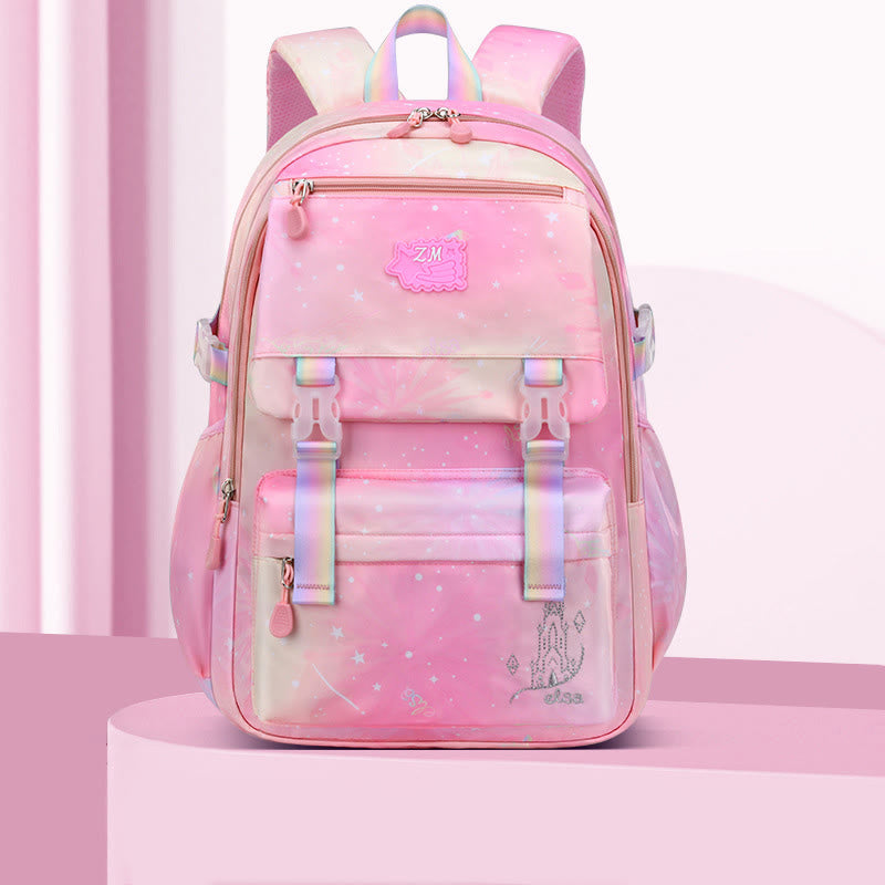 Rucksack für Kinder mit Farbverlauf, leicht, große Kapazität, für den täglichen Gebrauch, Schultasche