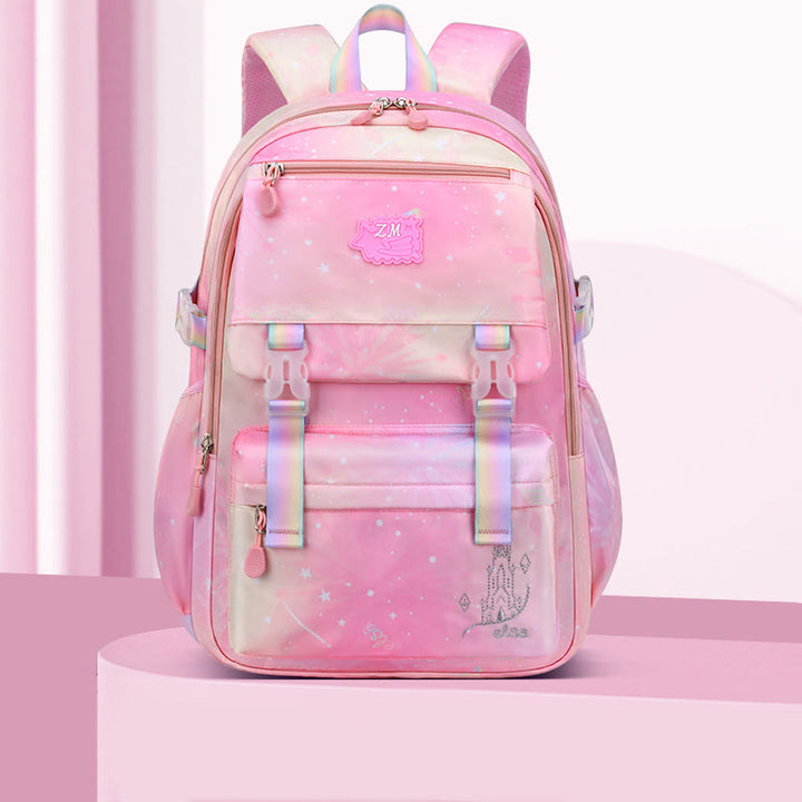 Rucksack für Kinder mit Farbverlauf, leicht, große Kapazität, für den täglichen Gebrauch, Schultasche
