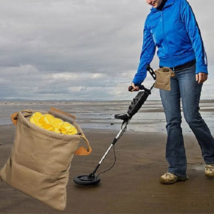 Aufbewahrungstasche aus Leder und Canvas für Bushcraft