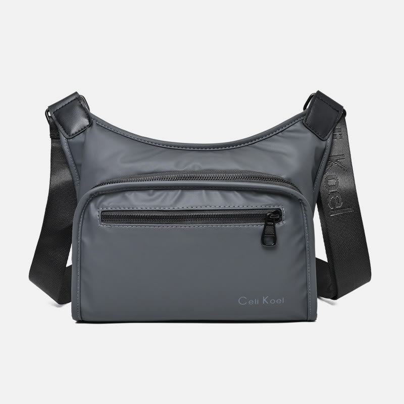 Einfache Messenger Bag mit breitem Riemen, leistungsstarke Umhängetasche für Herren