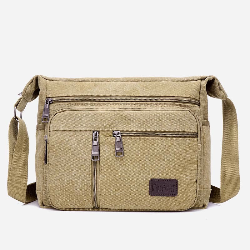 Umhängetasche für Herren, Vintage, Outdoor, Canvas, Business-Umhängetasche