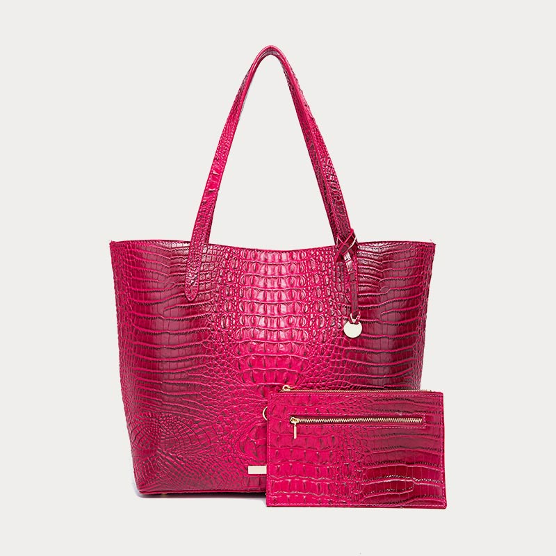 Tragetasche für Damen, tägliches Retro-Taschenset mit Krokodilmuster