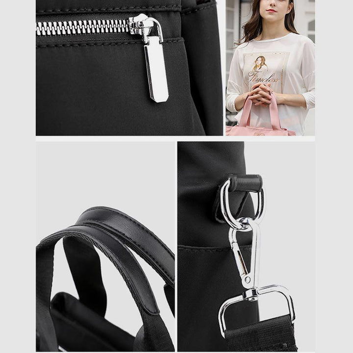 Tasche mit drei Fächern und Tragegriff oben, wasserdicht, große Handtasche, Umhängetasche für Damen