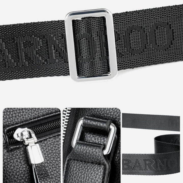 Messenger Bag für Herren aus PU-Leder, minimalistische Business-Umhängetasche