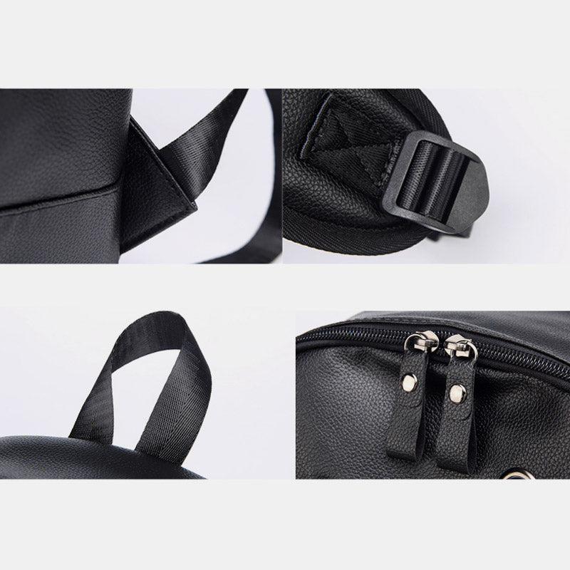 Multifunktionaler Diebstahlschutz-Lederrucksack mit großer Kapazität und USB-Ladeanschluss