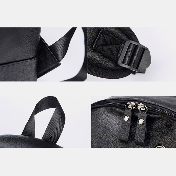Multifunktionaler Diebstahlschutz-Lederrucksack mit großer Kapazität und USB-Ladeanschluss