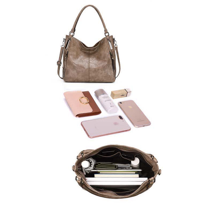 Hobo-Handtaschen aus Leder für Damen, Designer-Schultertaschen, Umhängetaschen