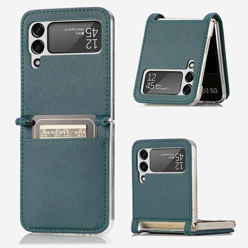 Samsung Galaxy Z Flip&amp; Z Flip 5 6 Handyhülle Leder Handytasche mit Kartenhalter