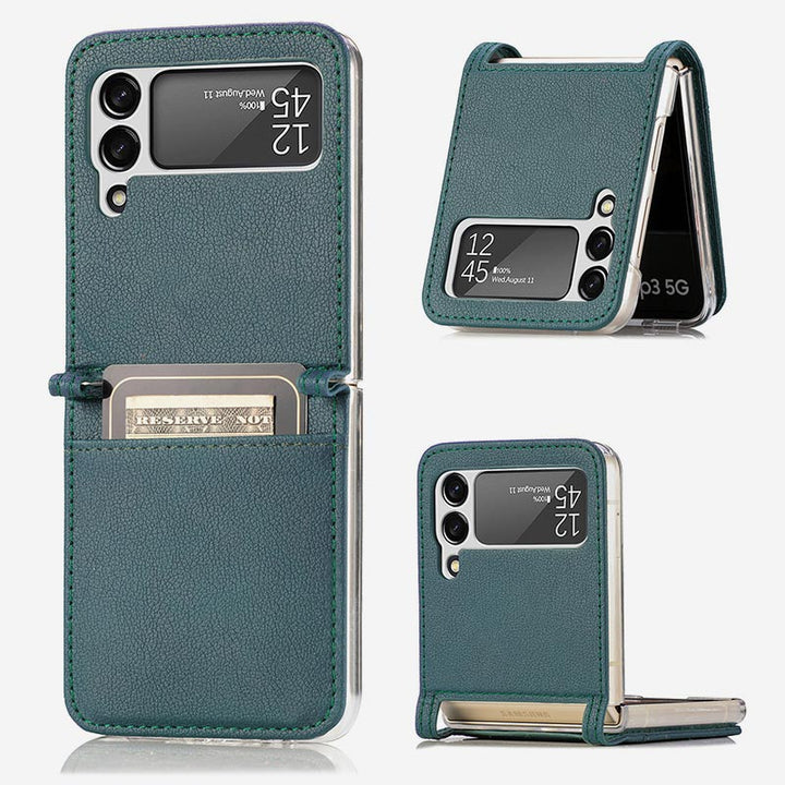 Samsung Galaxy Z Flip&amp; Z Flip 5 6 Handyhülle Leder Handytasche mit Kartenhalter