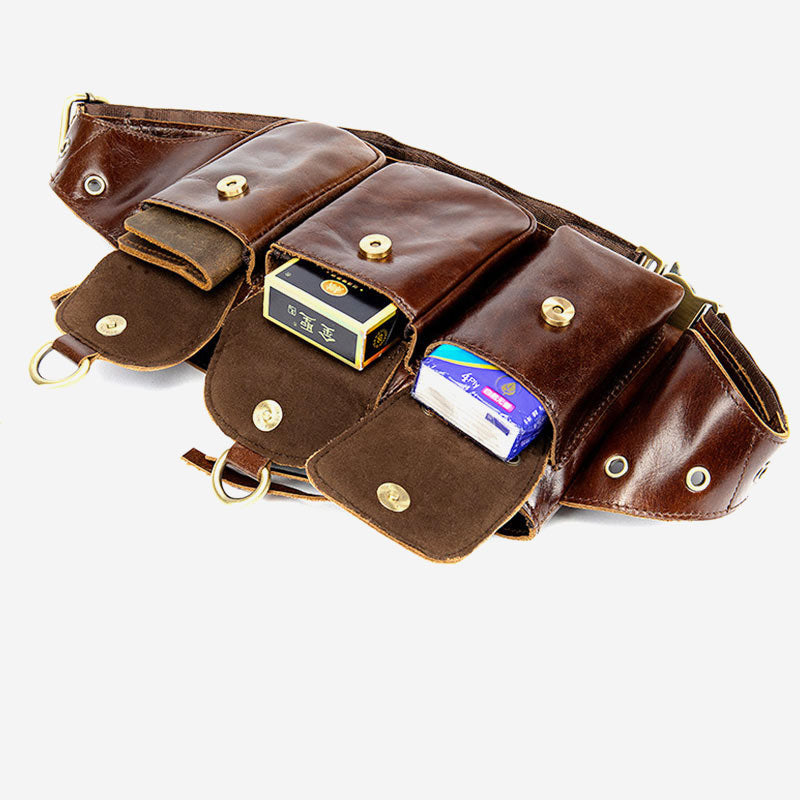 Vintage-Gürteltasche mit mehreren Taschen und großem Fassungsvermögen