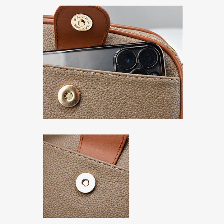Weiche Handytasche für Damen, elegante Umhängetasche mit abnehmbarem Riemen