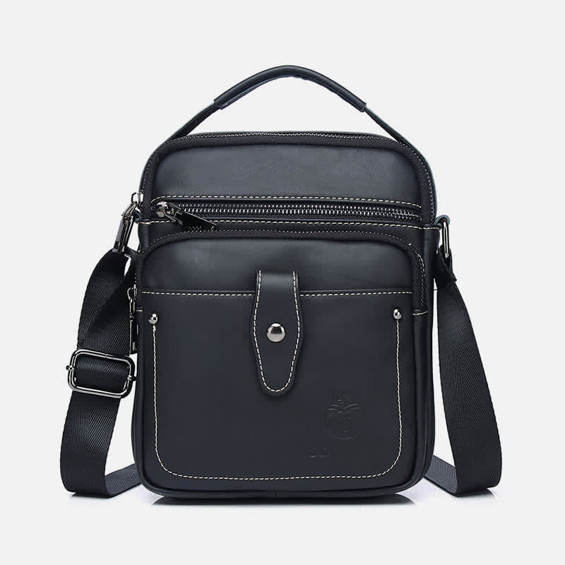 Kleine Umhängetasche aus Leder für Herren, Retro-Arbeits- und Business-Schulterhandtasche